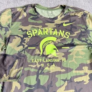Michigan State Spartans Nike Military Long Sleeve T-Shirt-Camo-Sizes L On field